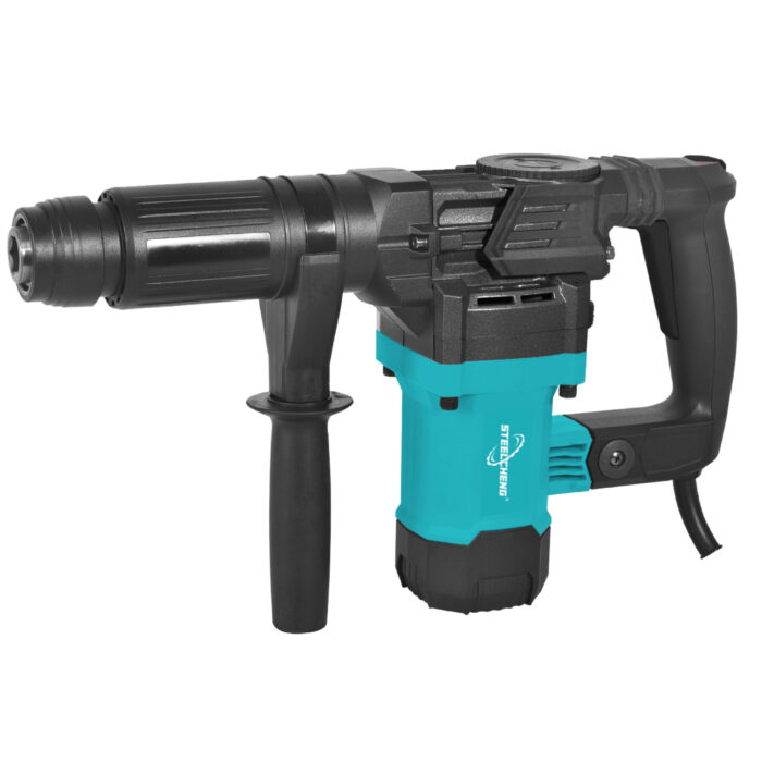 SteelCheng DH-8-372 | Electric Demolition Hammer | Breaker | 2000W | 5 KG | High-Grade Aluminum Body | Lock on Switch with Variable Speed | Waterproof and Dust-proof | 6 Months Armature Warranty | Extra Heavy Duty | Quality Product
