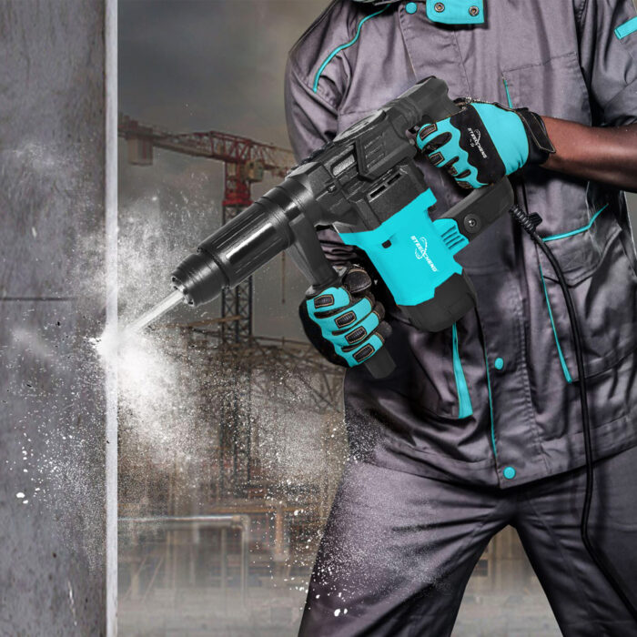 SteelCheng DH-8-372 | Electric Demolition Hammer | Breaker | 2000W | 5 KG | High-Grade Aluminum Body | Lock on Switch with Variable Speed | Waterproof and Dust-proof | 6 Months Armature Warranty | Extra Heavy Duty | Quality Product - Image 2