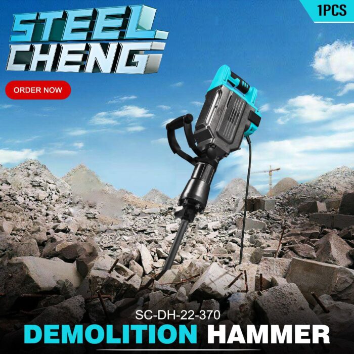 SteelCheng SC-DH-22-370 | Electric Demolition Hammer | Breaker | 2000W | 22 KG | High-Grade Aluminum Body | Lock Safety Switch with Variable Speed | Waterproof and Dustproof | 6 Months Armature Warranty | Heavy Duty | Quality Product - Image 8