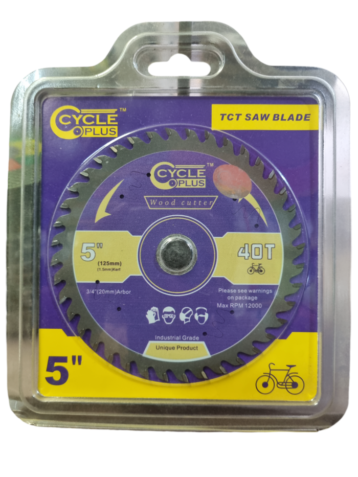 CyclePlus TCT | Saw Blade | 5" x 40T x 125mm x 1.5 x 20mm | Premium Quality - Image 2