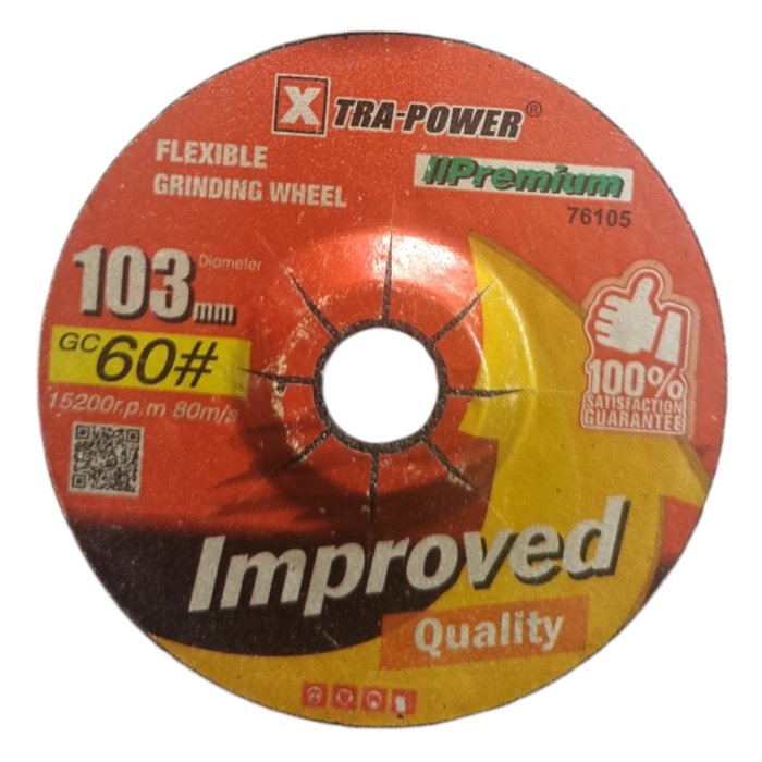 Xtrapower | Grinding Wheel | GC Wheel | Flexible | 103mm | 4" | 103mm x 3 mm x 16mm | For Marble Grinding | For 4" Angle Grinder | Premium Quality | Pack of 40 pcs