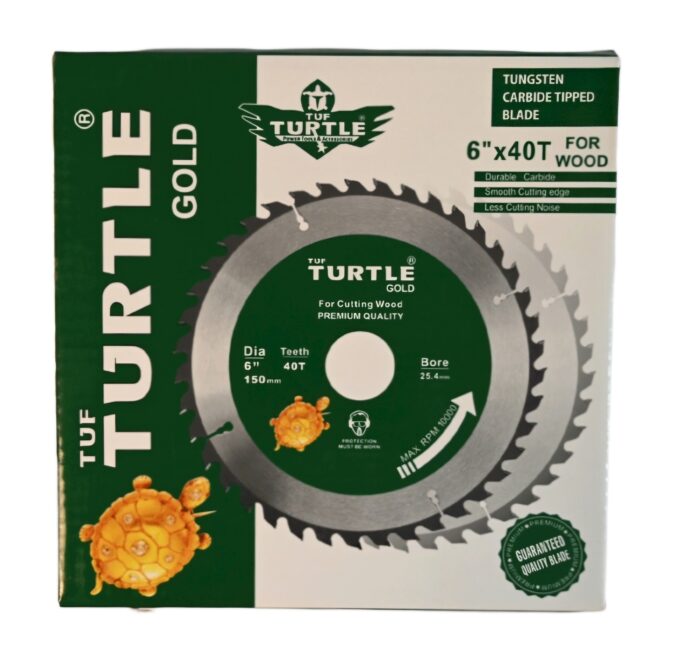 Turtle TCT | Saw Blade | 6″ x 40T x 150 mm x 25.4 mm | Premium Quality - Image 2