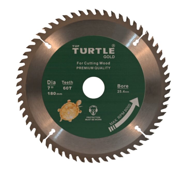 Turtle TCT | Saw Blade | 7" x 180 mm x 60T x 25.4mm | Premium Quality