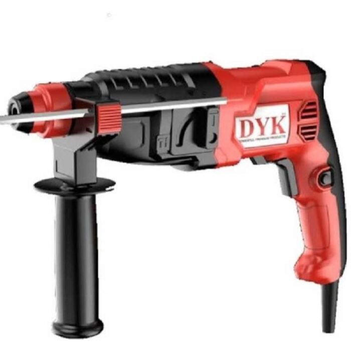 DYK D2R-EE01-D2R | Rotary Hammer Drill | 20mm | 1280W | 0-1600 RPM | 200-2200 BPM | 6 Month Armature Warranty | Water and Rust Proof | 3 Pcs Drill Bits | Copper Motor | Reverse Forward Function | Variable Speed | Two Mode | Pistol Type Handle | Heavy Duty | Best in Class