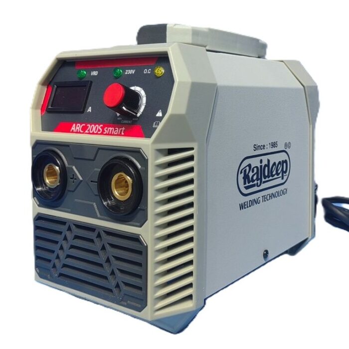 Rajdeep ARC200S | Smart Welding Machine | 200A | 1 Phase VRD | Current Rating- 200A | Single Phase 220V | IGBT Technology | Digital Display | Road Size 1.5 - 3.15 mm | Heavy Duty | Quality Product