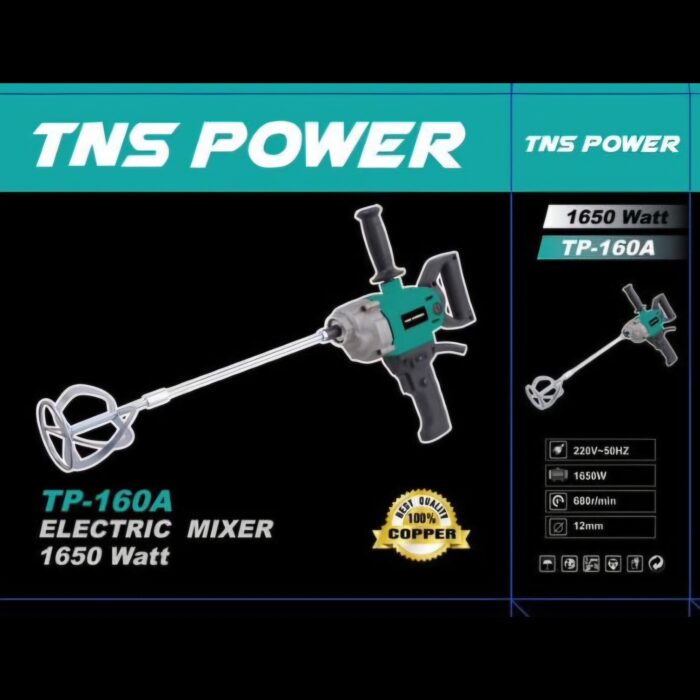 TNSPower TP-160A | Paint & Putty Mixer | 1650 W | Road Type And Size: Spiral 22" | Full Copper | Variable Speed | Heavy Duty Quality - Image 5