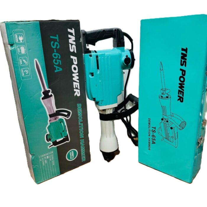 TNS Power TS-PH65A | Electric Demolition Hammer | Breaker | 3000W | 16 KG | Flat Strip Switch with Variable Speed | Self-lock Switch | Copper Armature | Double Insulation | High Speed Drilling | Heavy Duty | Quality Product - Image 2