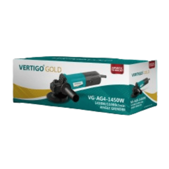 Vertigo Gold VG-AG4-1450W | Angle Grinder | 4 in. | 100mm | 1450W | 10000 RPM | Variable Speed | Safety Switch | Anti Vibration Side Handle | Budget Friendly - Image 2