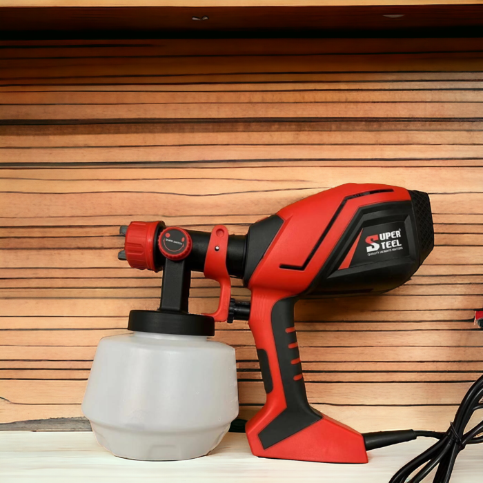 SuperSteel ESG-900 | Electric | HVLP Spray Gun | 900W | 800ml | Fluid Adjuster | Three Spray Patterns | PVC Cup | Full Copper Motor | 6 Months Armature Warranty | Water and Dust Proof | Heavy Duty - Image 2