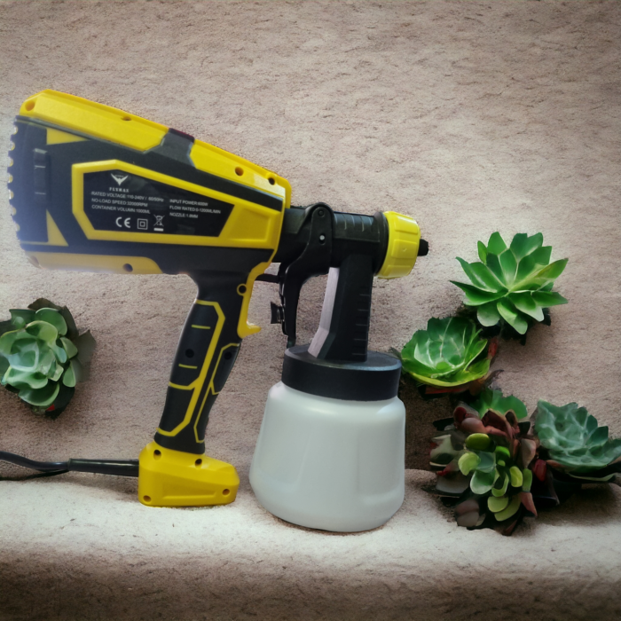 Flymax FM-600 | Electric | HVLP Spray Gun | 600W | 800ml | Fluid Adjuster | Three Spray Patterns | PVC Cup | Full Copper Motor | Heavy Duty - Image 3