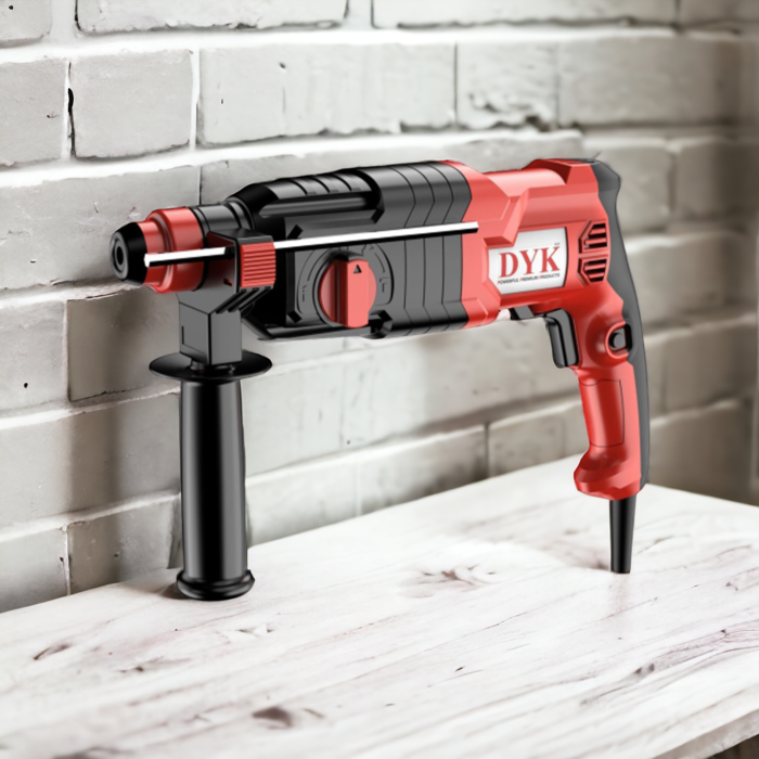 DYK D2R-EE01-D2R | Rotary Hammer Drill | 20mm | 1280W | 0-1600 RPM | 200-2200 BPM | 6 Month Armature Warranty | Water and Rust Proof | 3 Pcs Drill Bits | Copper Motor | Reverse Forward Function | Variable Speed | Two Mode | Pistol Type Handle | Heavy Duty | Best in Class - Image 3