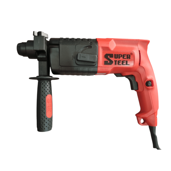 Super Steel SS-RH-20MM | Rotary Hammer Drill | 20mm | 2050W | 0-850 RPM | 6 Month Armature Warranty | Water and Rust Proof | 3 Pcs Drill Bits | Copper Motor | Reverse Forward Function | Variable Speed | Two Mode | Pistol Type Handle | Heavy Duty