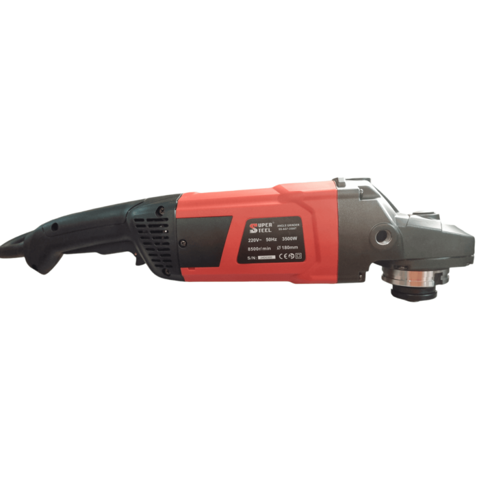 Super Steel SS-AG7-3500T | Angle Grinder | 7 in. | 180mm | 3500W | 8500 RPM | 6 Months Armature Warranty | Toggle Switch | Water and Dust Proof | Double Insulation | Anti Vibrational Side Handle | Extra Heavy Duty | Best in Class - Image 2