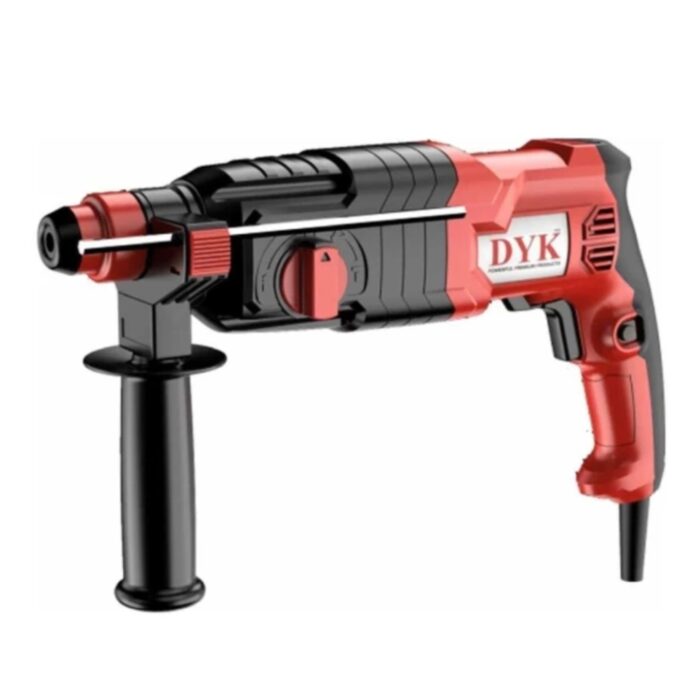 DYK D2R-EE01-D6R | Rotary Hammer Drill | 26mm | 1450W | 0-1150 RPM | 200-2600 BPM | 6 Month Armature Warranty | Water and Rust Proof | 3 Pcs Drill Bits | Copper Motor | Reverse Forward Function | Variable Speed | Three Mode | Pistol Type Handle | Heavy Duty | Best in Class