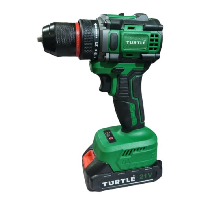 Turtle ST-763S | Screw Driver Drill | Brushless | Cordless | 21V, 1.3Ah Battery | 10mm | 0-550 and 0-2000 RPM | Reverse Forward Function | LED Light | 45NM Torque | Metal Chuck | Heavy Duty - Image 2