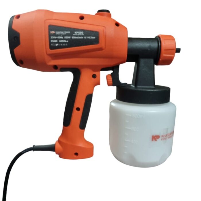 Khaitan Power KP ESG | Electric Spray Gun | 350W | 850ml | 4 Nozzles | Switch With Scroll Function | 60 DIN-S Paint Viscosity | Copper Nozzle | Full Copper Motor | Heavy Duty In All of Them - Image 2