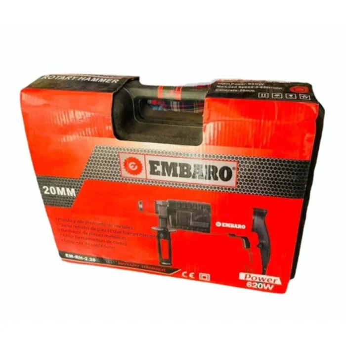Embaro EM-2-20 | Rotary Hammer Drill | 20mm | 620W | 850 RPM | Copper Motor | Reverse Forward Function | Variable Speed | Two Mode | Pistol Type Handle - Image 8