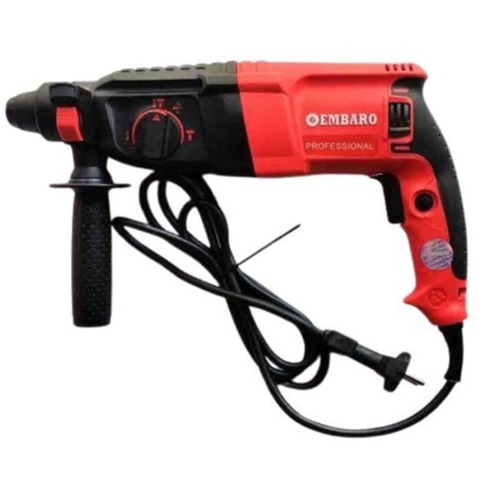 Embaro EM-RH-2.26 | Rotary Hammer Drill | 26mm | 900W | 0-850 RPM | 3 Pcs Drill Bits | Copper Motor | Reverse Forward Function | Variable Speed | Three Mode | Pistol Type Handle | Heavy Duty - Image 2