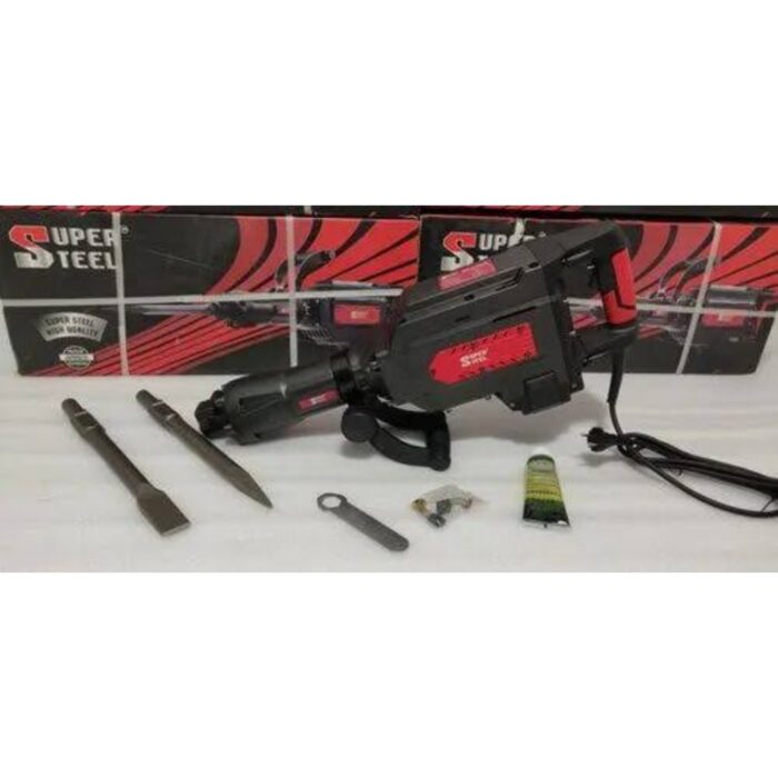 SuperSteel SS-DH-PH65 | Electric Demolition Hammer | Breaker | 3000W | 16 KG | High-Grade Aluminum Body | Lock Safety Switch with Variable Speed | Waterproof and Dustproof | 6 Months Armature Warranty | Heavy Duty | Quality Product - Image 3