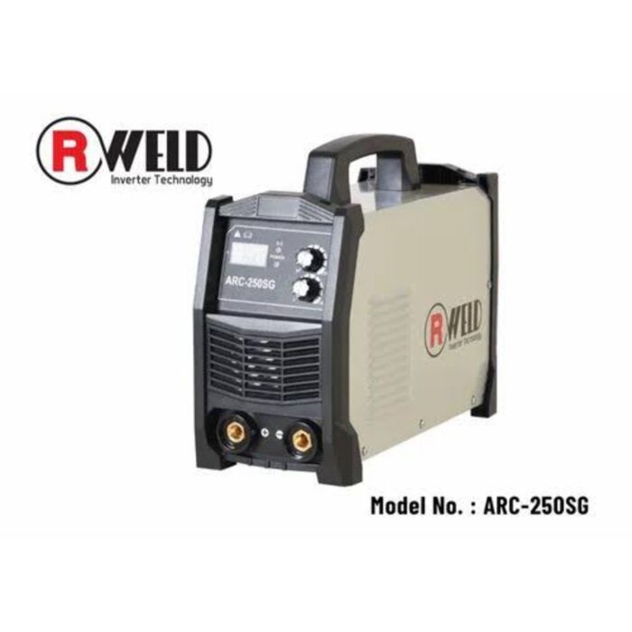 RWeld ARC-250SG | Welding Machine | 250A | 1 Phase | Current Rating-250A | Stable Arc Starting | Light Weight And Compact Design | IGBT Technology | Digital Display | Road Size 1.5 – 3.15 mm | 6 months Warranty | Economic Model | Quality Product
